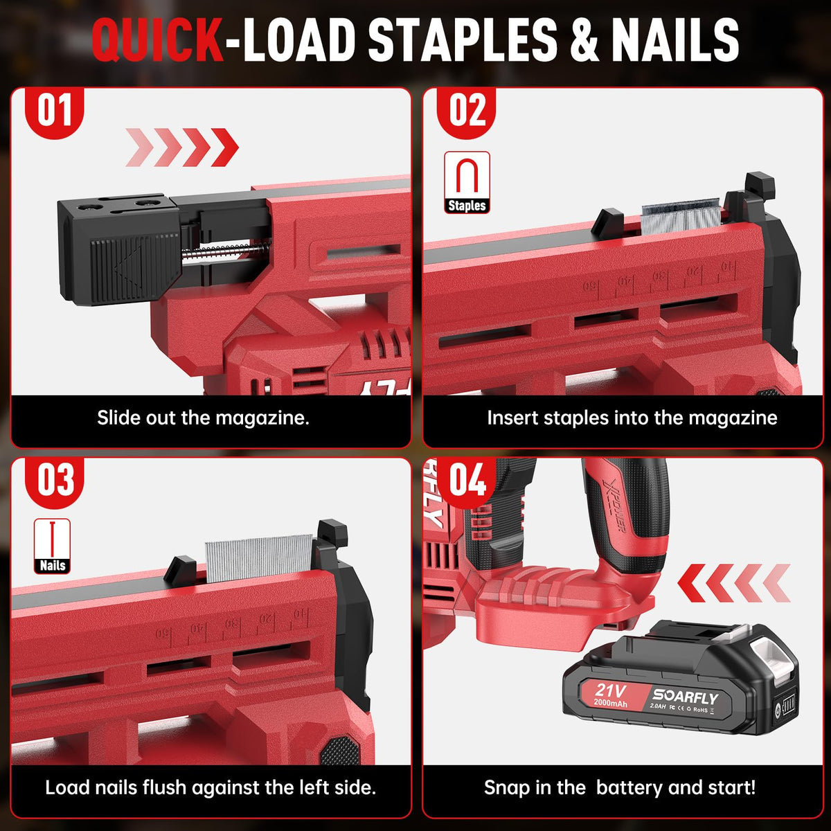 18 Gauge 2-in-1 Cordless Brad Nailer Stapler N13829