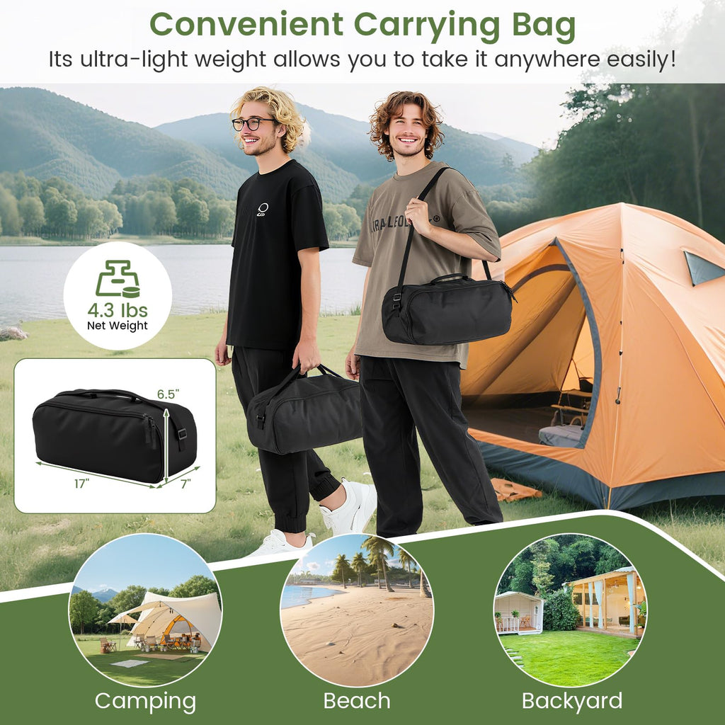 Folding Camping Cot with Carrying Bag & Side Pocket X829690