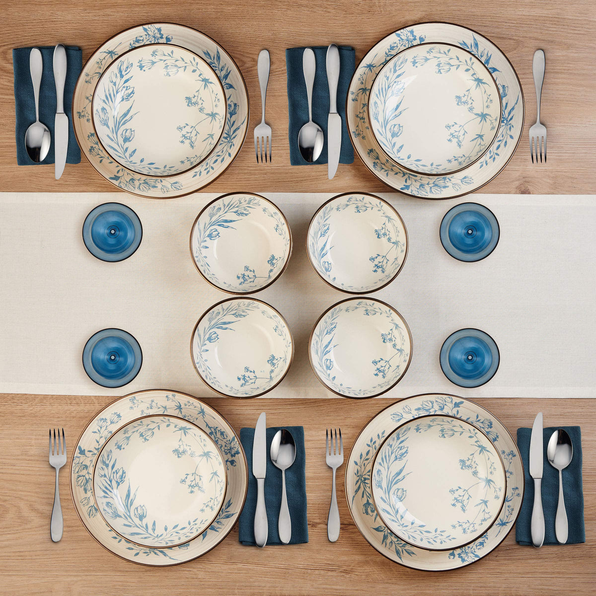 12 Piece Multicolor Dinnerware Set J2302