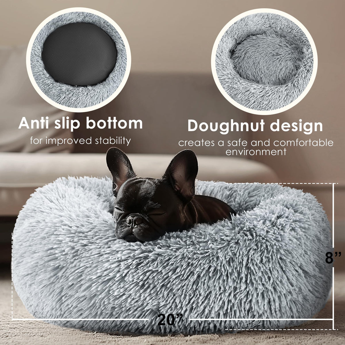 20in Calming Donut Dog & Cat Bed E35752