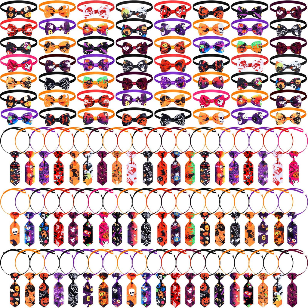 120 Pcs Halloween Dog Bow Ties O289