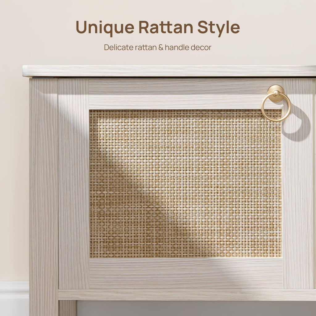 Rattan Storage Bench with 2 Safety Hinges B40220