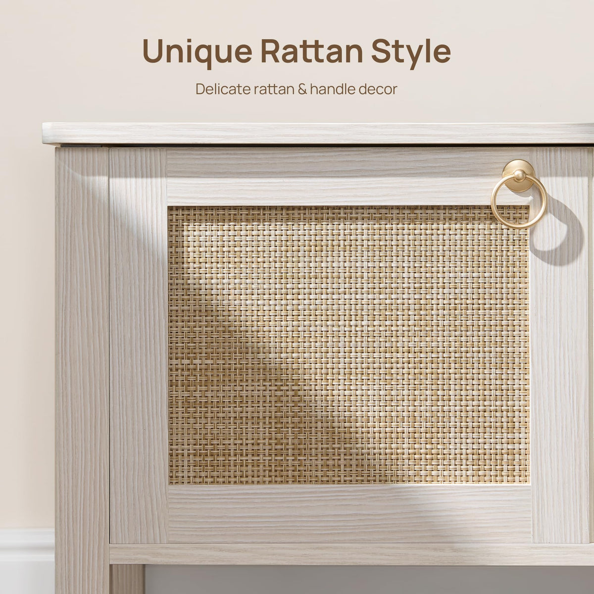 Rattan Storage Bench with 2 Safety Hinges B40220