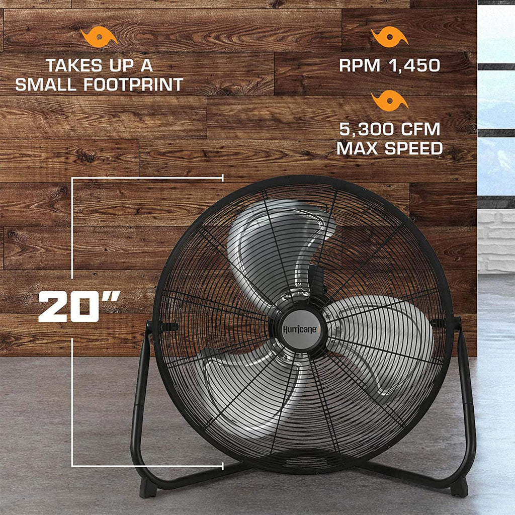 Black 20in 3 Speeds Floor Fan 2 Pack K966